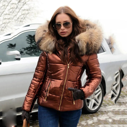 50% off | Margarete™ | Women's winter jacket with hood and faux fur lining