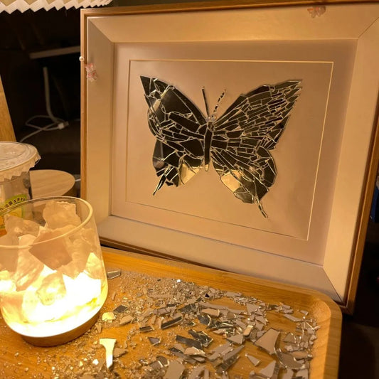 DIY™ | Butterfly Broken Mirror Photo Frame 
