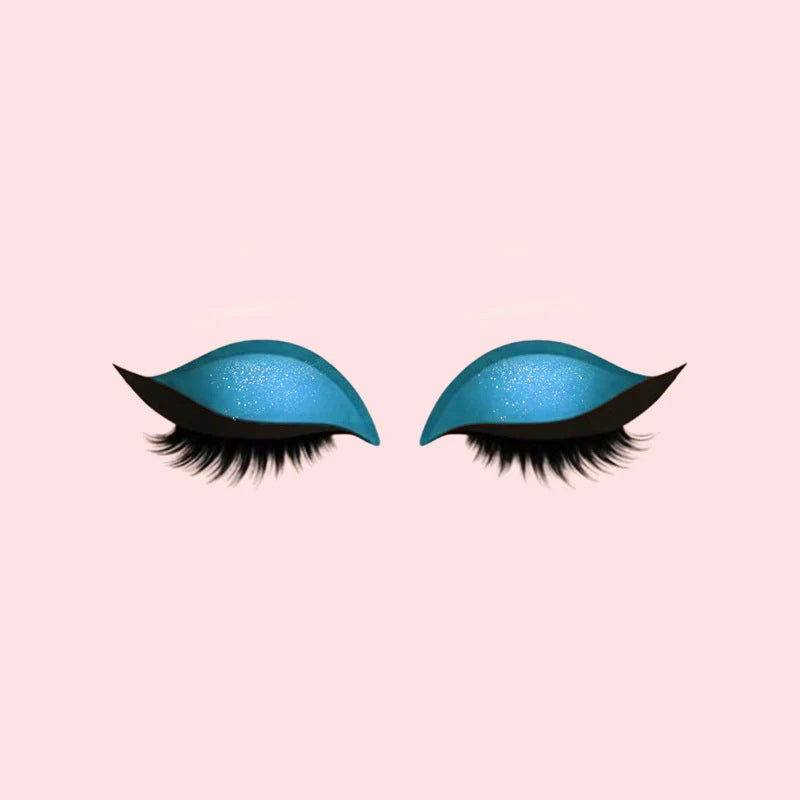 3-in-1 Lidschatten-, Eyeliner- und Wimpernaufkleber-Set für sofortigen Glamour