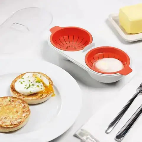Tragbarer Mikrowellen-Eierkocher für ein einfaches, gesundes Frühstück