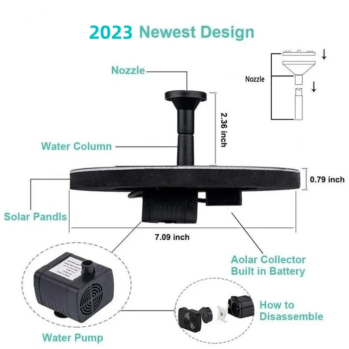 SunLuxe - Solarbetriebener Sofortbrunnen für mühelose Gartenoase