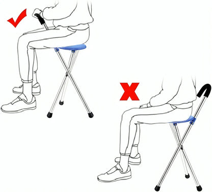 CrutchSeat™ | 2-in-1 walking stick and foldable seat