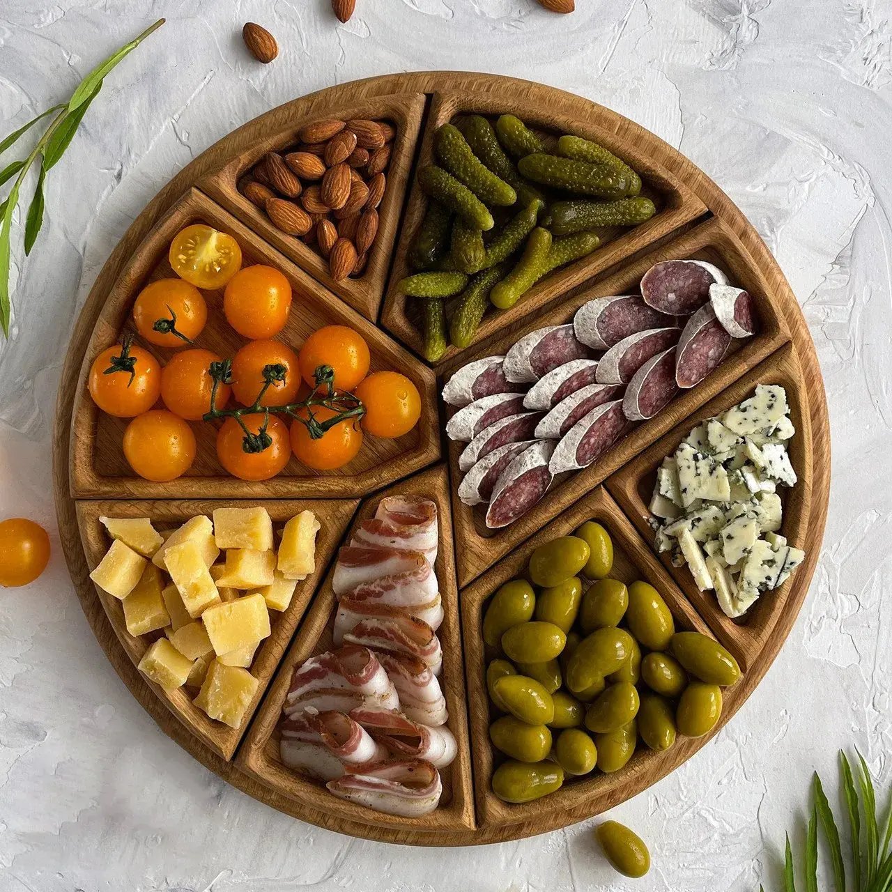 TimberEase™ - Modulares Snack-Serviertablett aus Holz