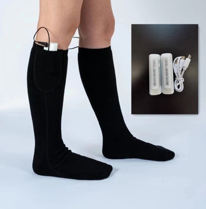 Nolan™ - Wiederaufladbare beheizbare Socken für ganztägige Wärme
