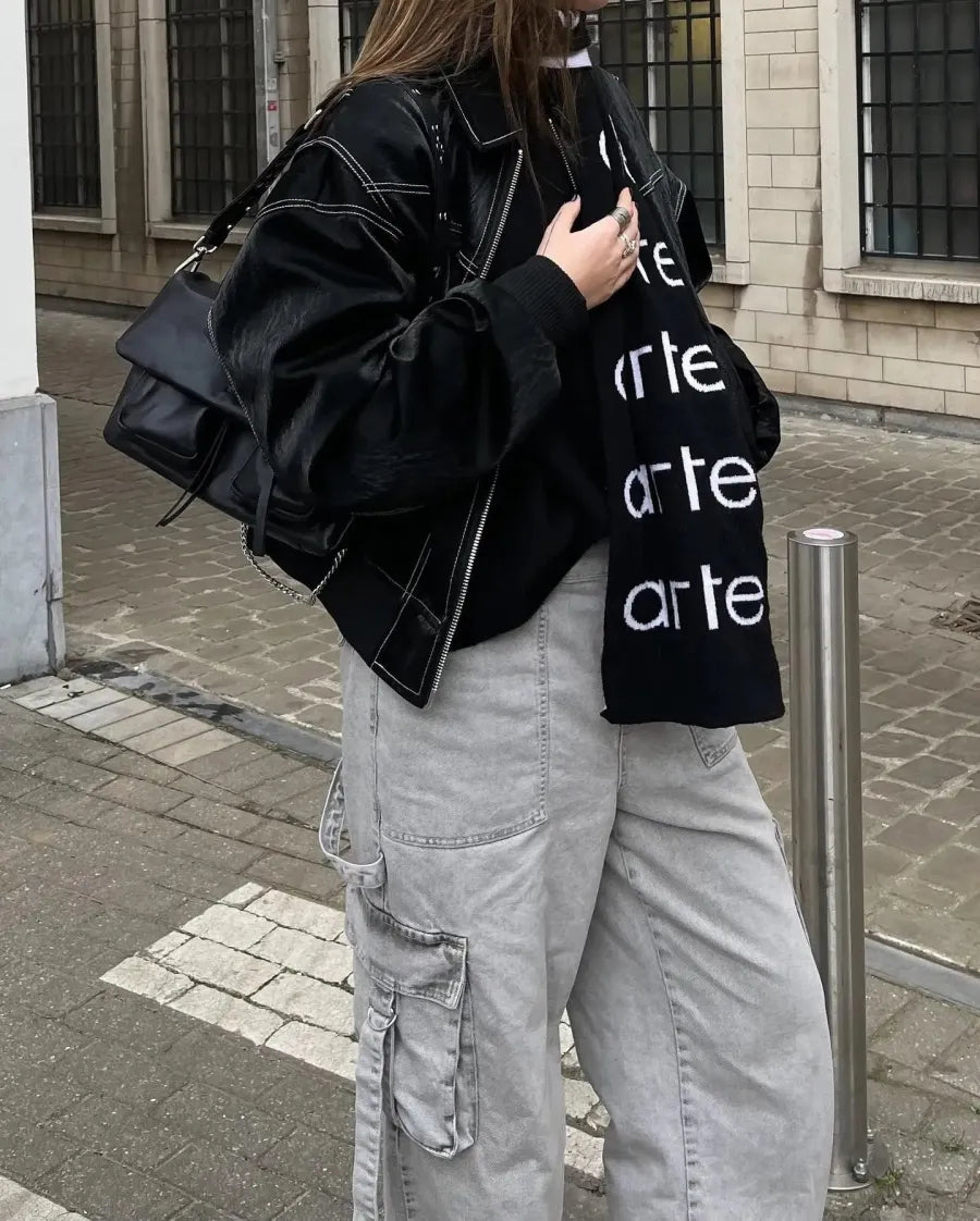 50% off | Karie™ Oversized Leather Jacket [Last Day Discount]