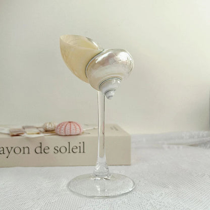 Elegantes, vom Ozean inspiriertes blaues Glasgeschirr für Cocktailpartys