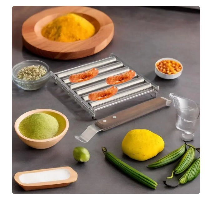 50% RABATT | Eleganter Edelstahl Hotdog Rollen-Grill