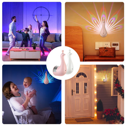 LumiPea™ – Peacock LED Projection Light | Fascinating colorful light show 