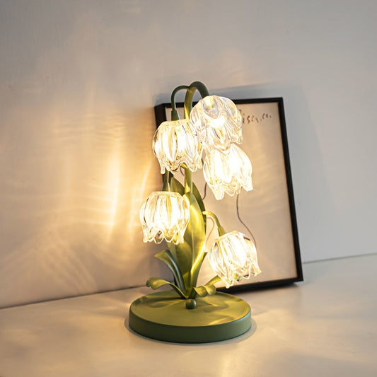 Moderne Blumen-LED-Tischlampe für stilvolle Wohnkultur