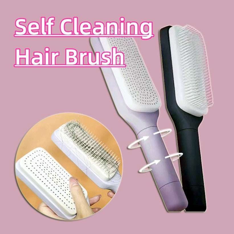 4-in-1 Selbstreinigende Antistatische Haarbürste und Kopfhautmassagegerät