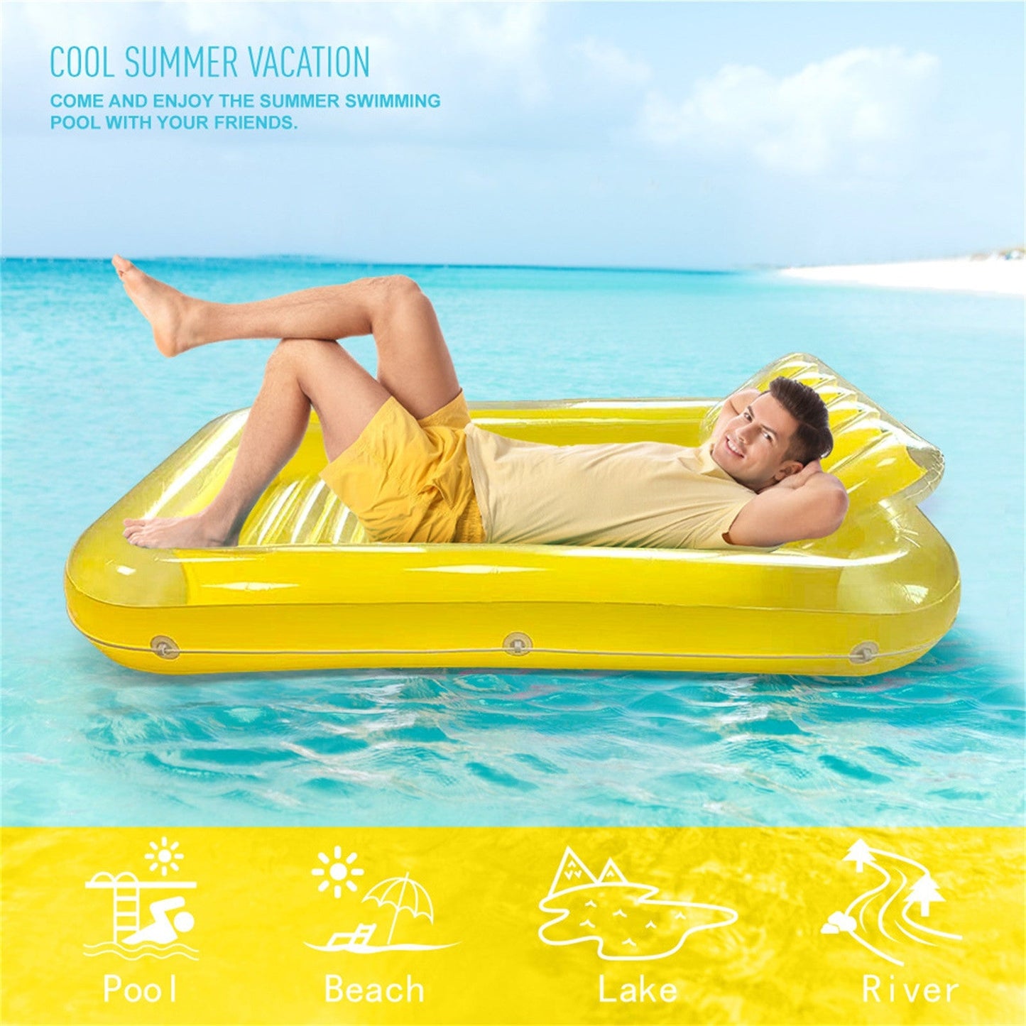 AirBed™ | Inflatable air mattress for sunbathing and water fun
