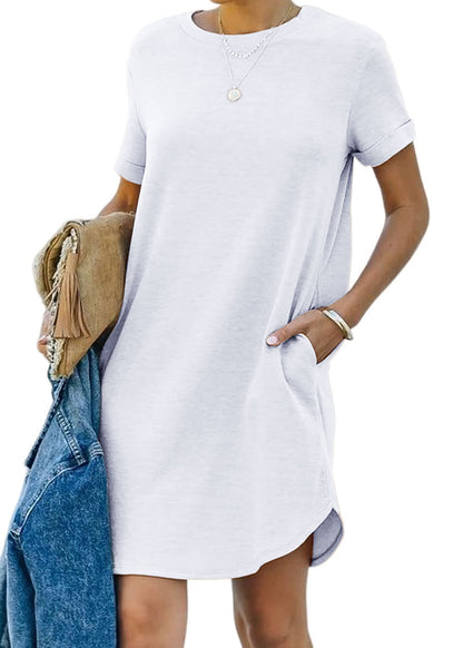 lisa™ | Casual short-sleeved T-shirt dress with pockets 