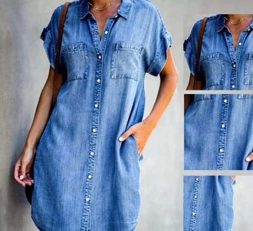 Clara™ | Lightweight button-front blouse dress