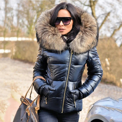 50% off | Margarete™ | Women's winter jacket with hood and faux fur lining