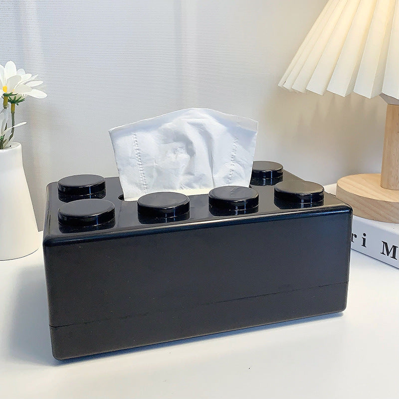 Moderner Wandhalter für Taschentücher mit verspieltem Blockdesign