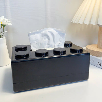 Moderner Wandhalter für Taschentücher mit verspieltem Blockdesign