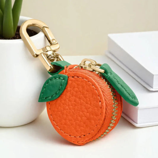 Weiches Leder Mini Münzgeldbörse mit niedlichem Frucht-Design