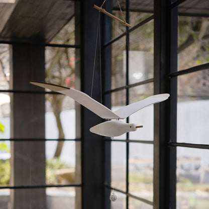 CoastalCrafts™ | Handcrafted Wooden Seagull Hanging Ornament 