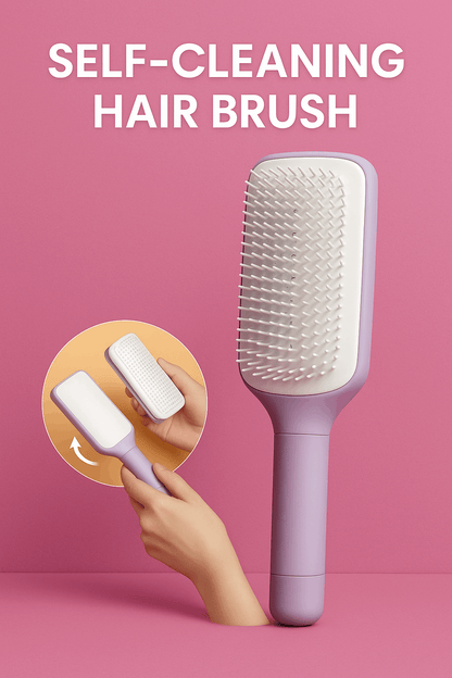 4-in-1 Selbstreinigende Antistatische Haarbürste und Kopfhautmassagegerät