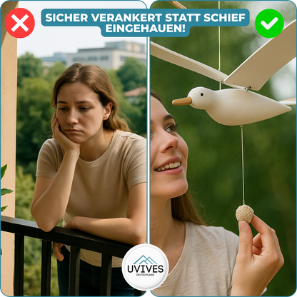 SkyGull™ – Hand-carved seagull with flapping wings