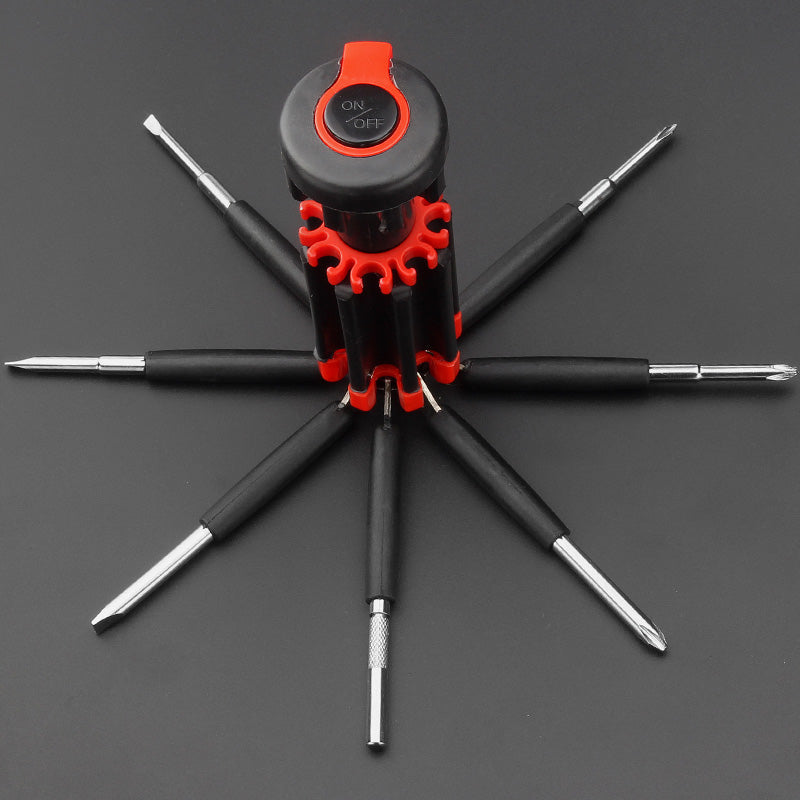 BrightScrew™ | 8-in-1 screwdriver with LED flashlight