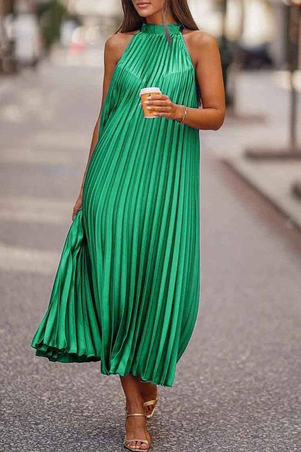Aurelisse™ | Pleated loose A-line midi dress