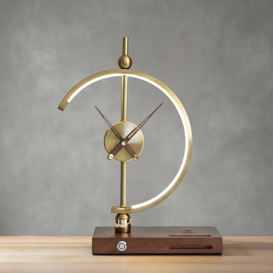 GlowCharge - Transparenter Schreibtisch, Helle Beleuchtung, Müheloses Kabelloses Aufladen von Telefonen