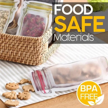 Wiederverwendbare Mason Jar Stil Ziplock Beutel Auslaufsichere Aufbewahrungstaschen