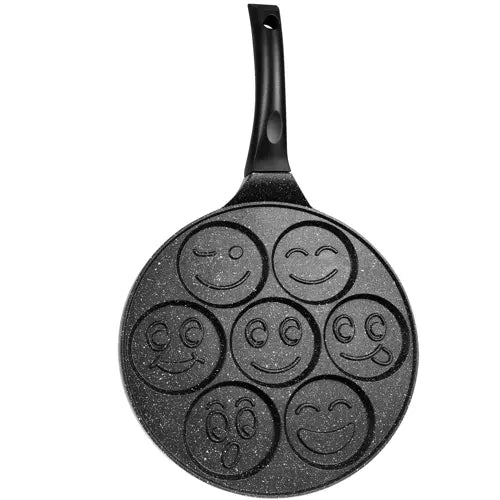Antihaft Bratpfanne mit Smiley-Gesicht für Eier und Pfannkuchen