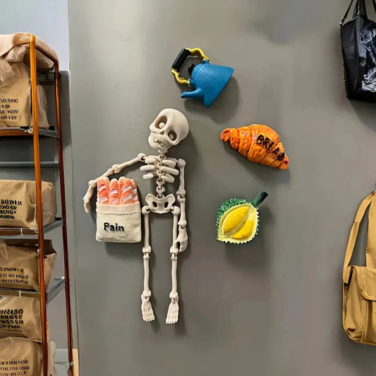 Gruseliger Skelett Kühlschrankmagnet für Halloween-Dekor