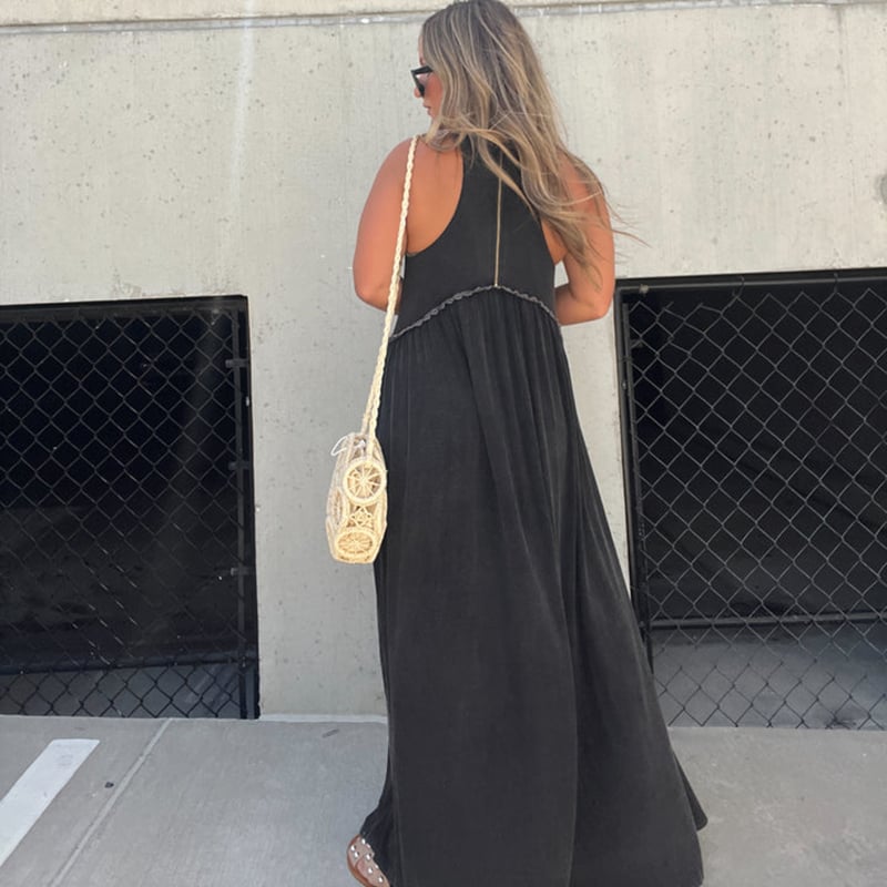 NovaStyle™ | Slit Casual Simple Loose Maxi Long Dress 