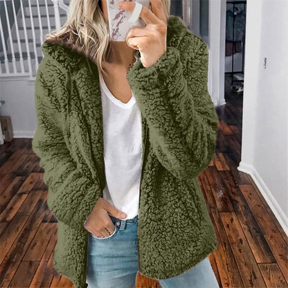 Celandine™ - Cozy teddy coat with hood