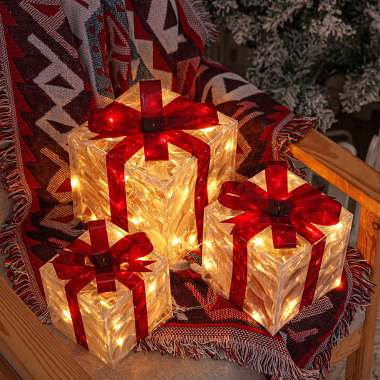 Festliches LED-Licht-Geschenkset für Feiertagsdekoration