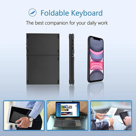 TechSwift™ - Faltbare Mini Bluetooth-Tastatur mit Touchpad für mobile Geräte