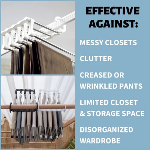 Multirack™ | 5-in-1 Magic Pants Rack - Set of 2