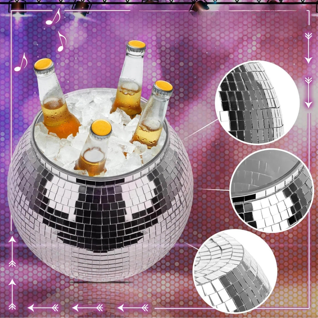 Retro Discokugel-Eiseimer für Party und Home-Bar-Deko