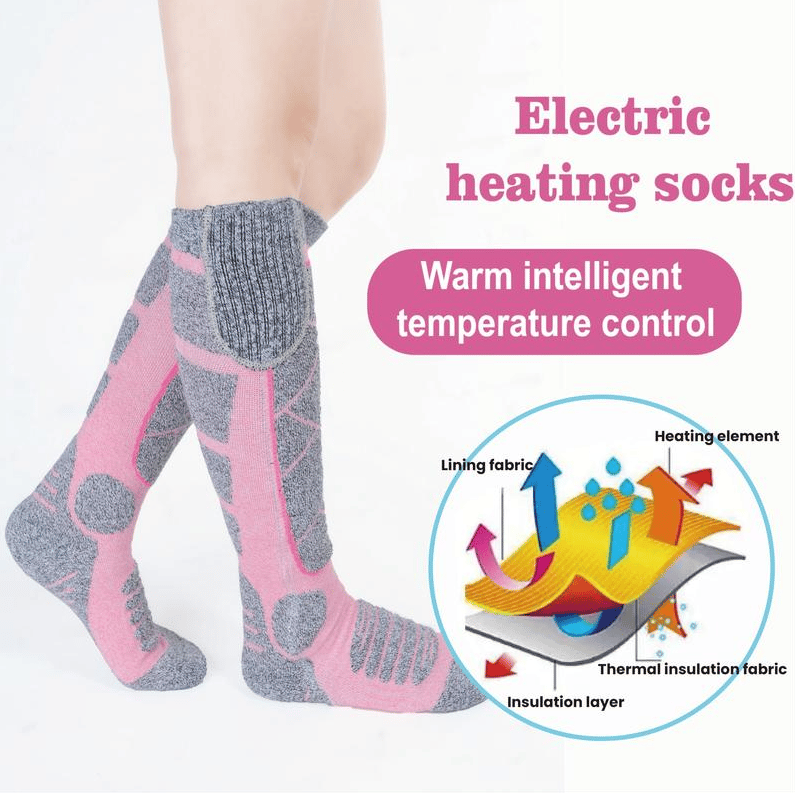Nolan™ - Wiederaufladbare beheizbare Socken für ganztägige Wärme
