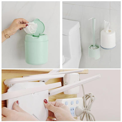 StickEase™ | Double-sided adhesive wall hooks (5/10/20 sets) 