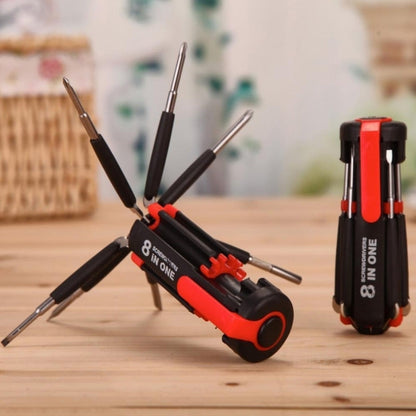BrightScrew™ | 8-in-1 screwdriver with LED flashlight