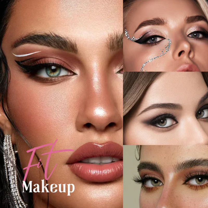 3-in-1 Lidschatten-, Eyeliner- und Wimpernaufkleber-Set für sofortigen Glamour