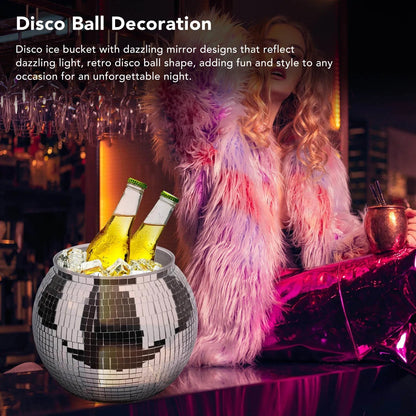 Retro Discokugel-Eiseimer für Party und Home-Bar-Deko