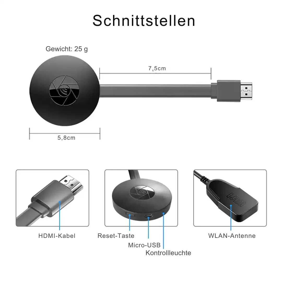 Drahtloser HD-Auto-Spiegel-Display-Adapter