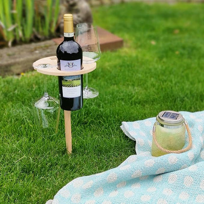 Picky™ | Foldable Picnic Table with Wine Holder