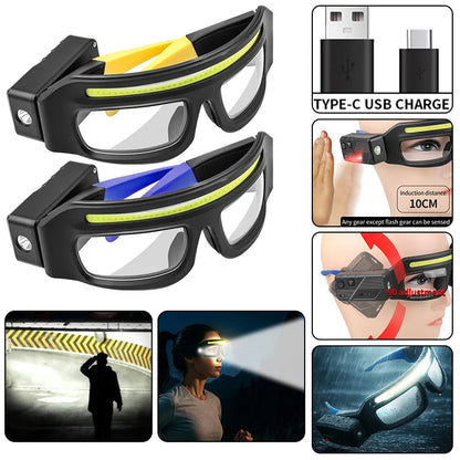 LumaGuard™ - Wiederaufladbare LED-Sicherheitsbrille für Außenbereich & Arbeit