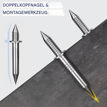 Doppelkopf-Basisstift™ – Einfache Drahtbefestigung für schnelle Montage