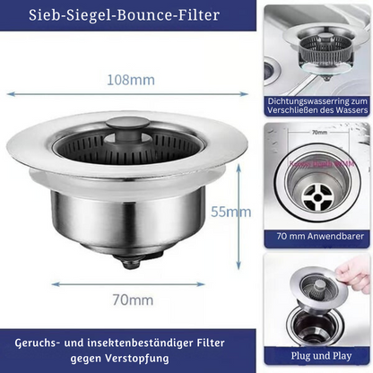 CleanFlow™ – New Improved Siphon Strainer Basket Drain