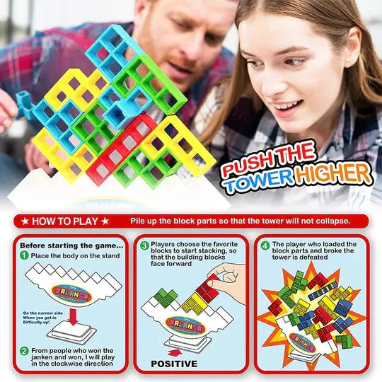 PlayNest™ - Schaukel Stapel Balancier Turm Spielzeug