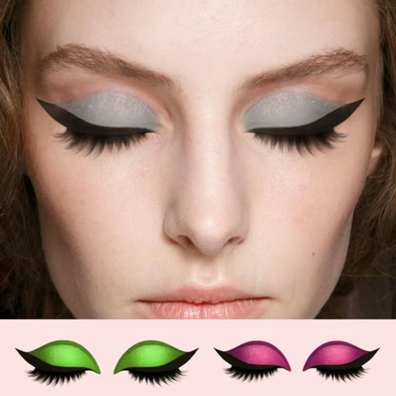 3-in-1 Lidschatten-, Eyeliner- und Wimpernaufkleber-Set für sofortigen Glamour