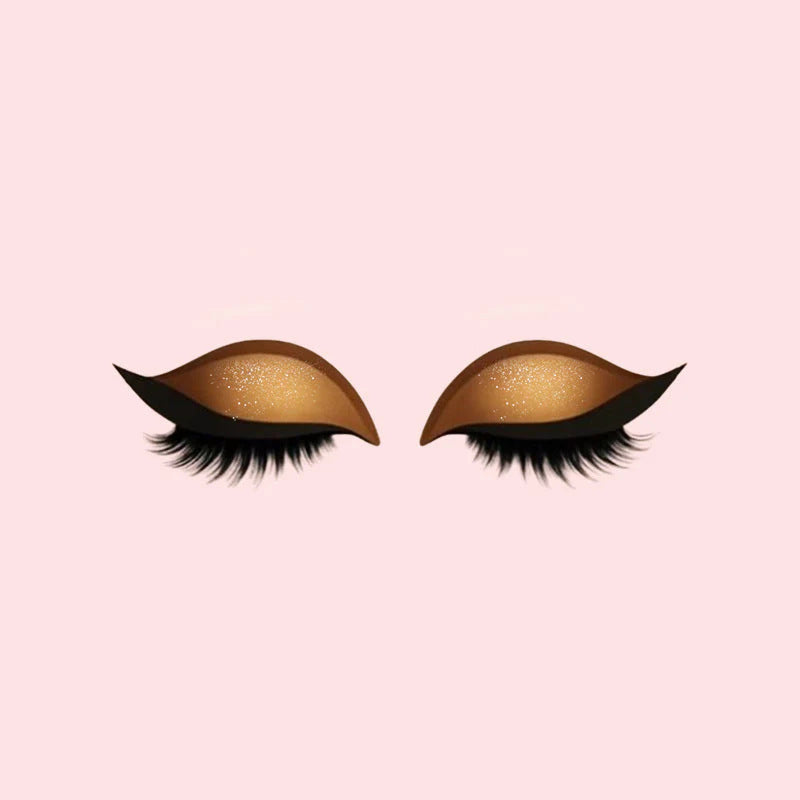3-in-1 Lidschatten-, Eyeliner- und Wimpernaufkleber-Set für sofortigen Glamour