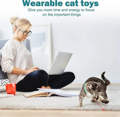 PawLuxe™ - Interaktives Laser-Spielzeughalsband für Katzen